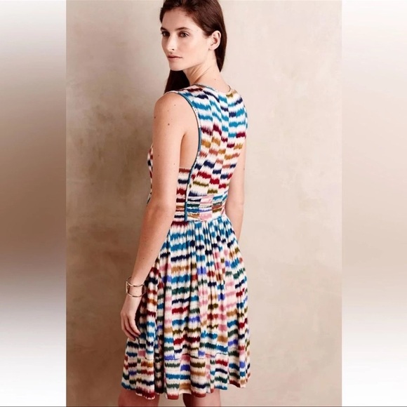 Anthropologie Maeve Colorful Sennebec Jersey Stretchy Sleeveless Dress Size M - Picture 3 of 15